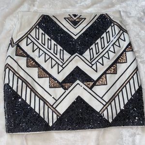 Express sequin mini skirt